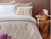 Apricitas Home Çift Kişilik Yatak Örtüsü Set Bettle Bej - Bej - 1