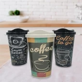 Woody Sofia 3 Adet Kahve Bardağı Seti Dekoratif Plastik Kahve Muhafaza Bardağı - 4