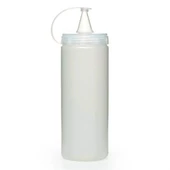 Woody Sofia Şeffaf Kapaklı Sızdırmaz Yağlık Sosluk Şişesi Plastik Yağdanlık 400 ml AP-9028 - 1