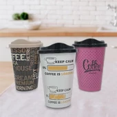 Woody Sofia 3 Adet Kahve Bardağı Seti Dekoratif Plastik Kahve Muhafaza Bardağı - 2