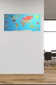 Woody Sofia Renkli Atlas Dünya Haritası Manyetik Yapıştırıcı Gerektirmeyen Duvar Stickerı 118 CM * 56 CM - 8