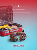 Moda Home Bedding Visco Ortopedik Seyahat Yastığı-visco Yastık,çıkarılabilir Kılıf,pop Art - 4