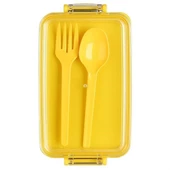 Woody Sofia 2 Bölmeli Çok Amaçlı 900 ml Kapasiteli Çatal Kaşıklı Dayanıklı Beslenme Kabı Yiyecek Kutusu - 5