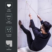 Woody Sofia Süper Güçlü Yapışkanlı Suya Dayanıklı Şeffaf Askı 5li Set Yeniden Kullanılabilir Kancalar - 6