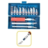 Woody Sofia Zanaat 16 Parça Hobi Gravür Ahşap Heykel Çömlek Oyma Şekil Verme 13 Maket Bıçak Neşter Seti - 2