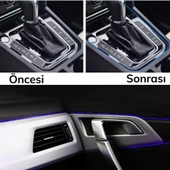 Woody Sofia Mavi Araba Oto Trim Dekorasyon Şeridi Kauçuk Elastik Kolay Kurulum 5 metre Şerit Bant - 3