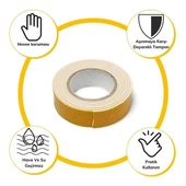 Woody Sofia Çok Amaçlı Tüm Yüzeylerde Kullanıma Uygun Beyaz Çift Taraflı Köpük Sünger Montaj Bant thumbnail 4