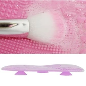 Woody Sofia Pratik Kolay Makyaj Fırçası Temizleme Matı Aparatı Aleti Küçük - 8