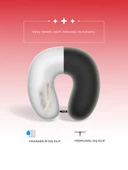 Moda Home Bedding Visco Ortopedik Seyahat Yastığı - Visco yastık, Çıkarılabilir Kılıf,(Siyah) - 1