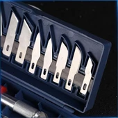 Woody Sofia Zanaat 16 Parça Hobi Gravür Ahşap Heykel Çömlek Oyma Şekil Verme 13 Maket Bıçak Neşter Seti - 8