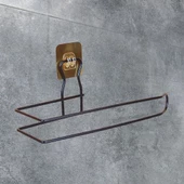 Woody Sofia Kendiliğinden Yapışkanlı Krom Paslanmaz Metal Havlu Kağıtlık Aparatı - 4