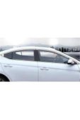 Hyundai Elantra İçin Uyumlu  2016-2020 Krom Cam Çerçevesi Tamtur - 1
