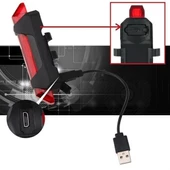 Woody Sofia Usb Şarj Edilebilir Parlak Bisiklet Led Lamba Su Geçirmez Güvenlik Uyarı Arka Lamba Işığı - 3