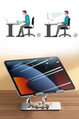 Woody Sofia 360 Derece Dönebilen Yükseltilmiş Masaüstü Ayarlanabilir  Metal Tablet Standı - 8