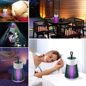 Woody Sofia İç ve Dış Mekanlar İçin Şarjlı Sinek Öldürücü Sivrisinek Kovucu,UV Işıklı Sineksavar Taşınabilir Gece Lambası - 2