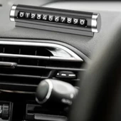 Woody Sofia Alüminyum Kasa Siyah Renk Çevirmeli Araç Içi Telefon Numaratörü Park Oto Numaratörü - 5