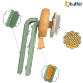 Woody Sofia Plastik Yeşil Evcil Hayvan Bakım Pet Fırçası Çok Amaçlı Pet Fırçası Yeşil - 5