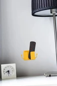 Woody Sofia Duvar Tipi Yapışkanlı Kablo Tutuculu Telefon,Kumanda Tutucu Plastik Aparat - 8
