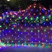 Woody Sofia 1x2 Metre Dekoratif File Ağ Perde 192 LED 8 Animasyonlu Farklı Işık Modu RGB Fişli - 5