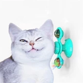 Woody Sofia Pet Malzemeleri Vantuzlu Fırıldak Toplu Dönen Şeffaf Depo Tasarım İnteraktif Kedi Oyuncağı - 2