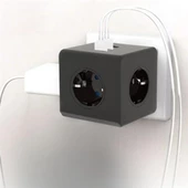Priz Çoğaltıcı Isıya Dayanıklı Termal Akım Korumalı ve Çocuk Korumalı 3 Priz Girişli 3 USB Girişli Küp Priz - 1