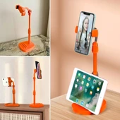 Woody Sofia Masa Üstü Tablet ve Telefon Tutucu Plastik Aparat Turuncu Telefon Standı - 1