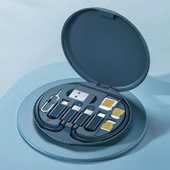 Woody Sofia 60w Destekli Kablo Kutusu Seyahat Kablo Seti 5'i 1 arada USB Type-C Şarj Kablosu Seti - 2