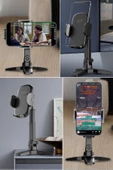Woody Sofia Masaüstü Telefon Standı 360 Derece Dönebilen Başlıklı Ayaklı Telefon Tripodu - 7