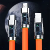 Woody Sofia 3 Şarj Aleti 1 Arada Çinko Alaşım Hızlı Şarj Kablosu Turuncu - 3