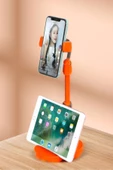 Woody Sofia Masa Üstü Tablet ve Telefon Tutucu Plastik Aparat Turuncu Telefon Standı - 8