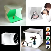 Woody Sofia Katlanır Işıklı Fotoğraf Stüdyosu 40x40 cm 6 Renk Fonlu Ürün Çekimi İçin Uygun Fotoğraf Çekim Kutusu - 7