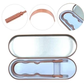 Woody Sofia Bakır Oil Pulling Yağ Çekme Dil Plak Temizleme Aleti Dil Fırçası Sıyırıcı Dil Kaşığı - 3