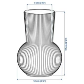 SUMUHOME PADRAG DEKORATİF CAM VAZO SAYDAM CAM 17 CM - 6
