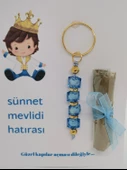 75 Adet Çocuk Görsel Hazır Paketlenmiş Hediyelik Dağıtmalık Sünnet Kınası ve Anahtarlık - 1