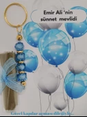 25 Adet Balon Görsel Hazır Paketlenmiş Hediyelik Dağıtmalık Sünnet Kınası ve Anahtarlık - 1