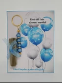 100 Adet Balon Görsel Hazır Paketlenmiş Hediyelik Dağıtmalık Sünnet Kınası ve Anahtarlık - 3
