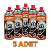 Kamp Gazı 5 Adet Bütan Propan Gaz Tüpü Portatif Ocak Kartuşu Tek kullanımlık Pürmüz 400 ml - 1
