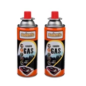 Kamp Gazı Bütan Propan Gaz Tüpü Portatif Ocak Kartuşu Tek kullanımlık Pürmüz 400 ml 2 Adet - 2