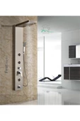 Sam Banyo Fırat Gri Bej Masajlı Duş, Dikey Duş Paneli, Shower Panel, Duş Fiskiyesi - 1