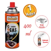 Kamp Gazı 1 Adet Bütan Propan Gaz Tüpü Portatif Ocak Kartuşu Tek kullanımlık Pürmüz 400 ml - 1