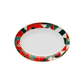İSTANBUL PORSELEN STARLİGT FİNE BONE NEW YEAR YILBAŞI KAYIK TABAK MULTİCOLOR 26 CM - 4