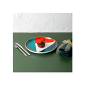 İSTANBUL PORSELEN STARLİGHT FİNE BONE NEW YEAR YILBAŞI PASTA TABAĞI MULTİCOLOR 21 CM - 3