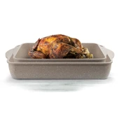 ThermoAD | Çok Amaçlı Kare Tepsi Set | 2 Parça | 30 cm-35 cm | Vizon - 3