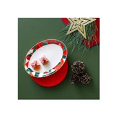 İSTANBUL PORSELEN STARLİGT FİNE BONE NEW YEAR YILBAŞI KAYIK TABAK MULTİCOLOR 26 CM - 3