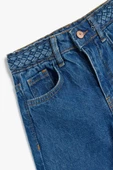 Koton Kız Çocuk Kot Pantolon Düz Paça Cepli Pamuklu- Straight Jean - 3