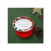 İSTANBUL PORSELEN STARLİGT FİNE BONE NEW YEAR YILBAŞI KAYIK TABAK MULTİCOLOR 26 CM - 1