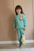 KIZ ÇOCUK BAMBİ VE DUFFY DUCK MODELLİ 3 İPLİK ŞARDONLU KALIN KIŞLIK EŞOFMAN TAKIMI - 6