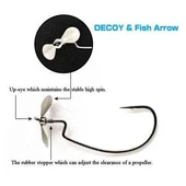 DECOY Worm106 Pervane Aparatlı Offset İğne  5-0 no - 3
