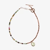 Doğal Turmalin Taşlı 925 Ayar Gümüş Halhal thumbnail 4