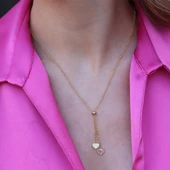 Zirkon Taşlı Gold Kaplama Asansörlü Bunny Gümüş Kolye thumbnail 3